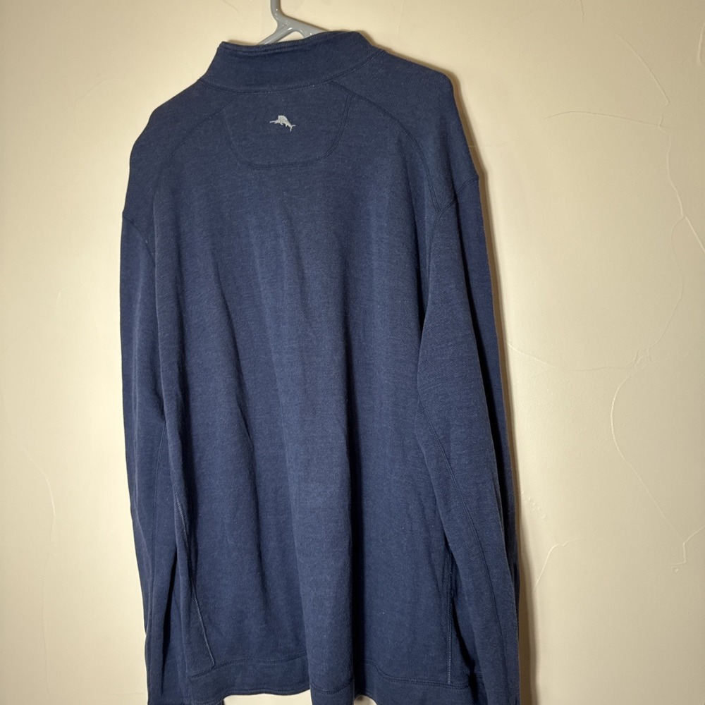 Tommy Bahama Mens Blue Quarter‎ Zip Pullover Shirt Size 2xl Pima Cotton Blend - Picture 4 of 5
